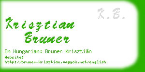 krisztian bruner business card